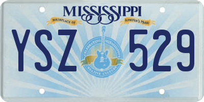 MS license plate YSZ529