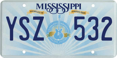MS license plate YSZ532
