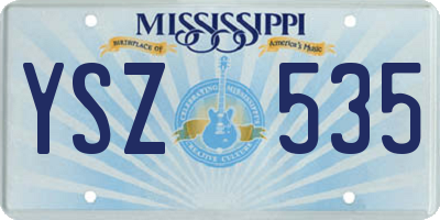 MS license plate YSZ535
