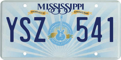 MS license plate YSZ541
