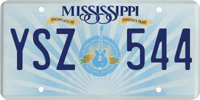MS license plate YSZ544