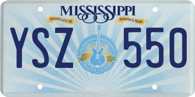 MS license plate YSZ550