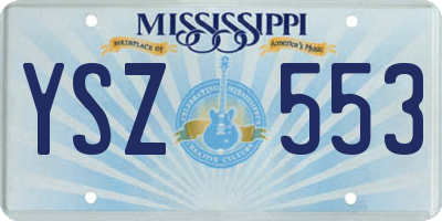 MS license plate YSZ553