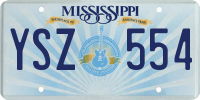 MS license plate YSZ554
