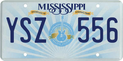 MS license plate YSZ556