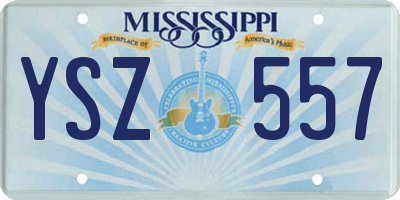 MS license plate YSZ557