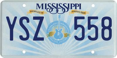 MS license plate YSZ558