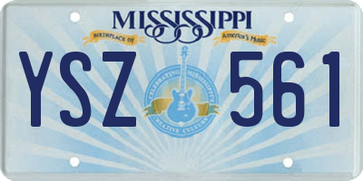 MS license plate YSZ561