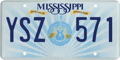MS license plate YSZ571