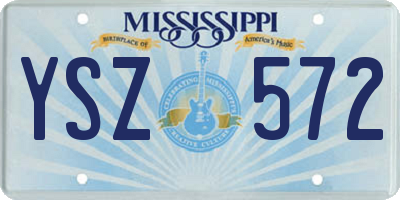 MS license plate YSZ572