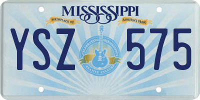 MS license plate YSZ575