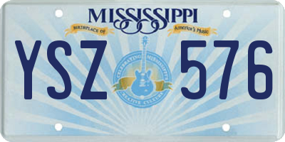 MS license plate YSZ576