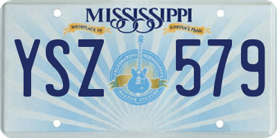 MS license plate YSZ579