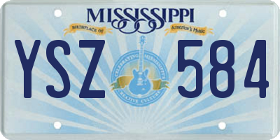 MS license plate YSZ584