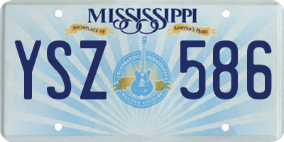 MS license plate YSZ586