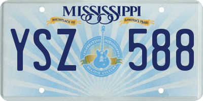 MS license plate YSZ588