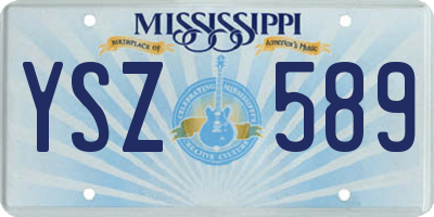 MS license plate YSZ589