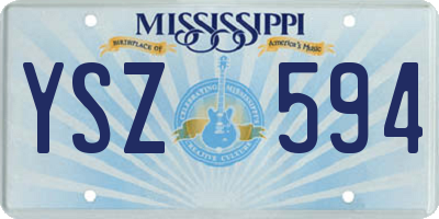 MS license plate YSZ594