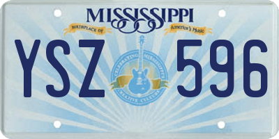 MS license plate YSZ596