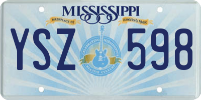 MS license plate YSZ598