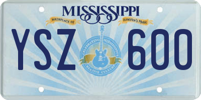MS license plate YSZ600