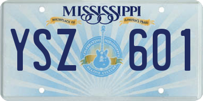 MS license plate YSZ601