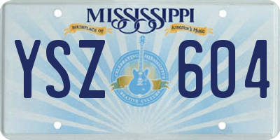 MS license plate YSZ604