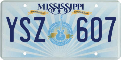 MS license plate YSZ607