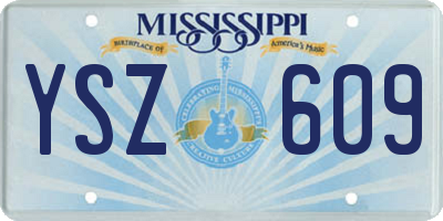 MS license plate YSZ609
