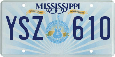 MS license plate YSZ610
