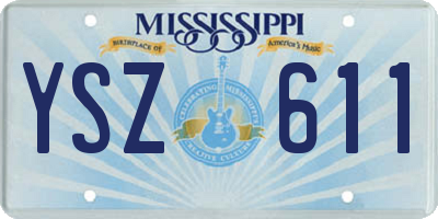 MS license plate YSZ611