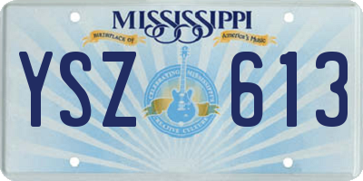 MS license plate YSZ613