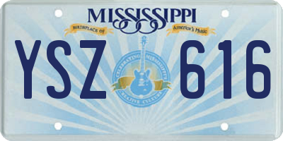 MS license plate YSZ616