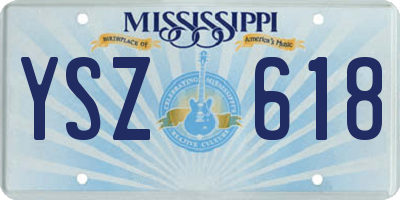 MS license plate YSZ618