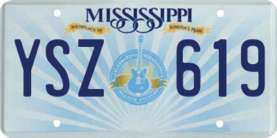 MS license plate YSZ619