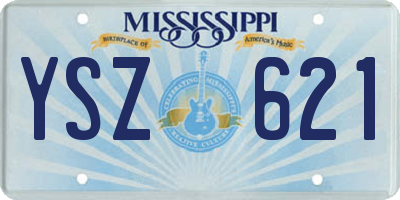 MS license plate YSZ621