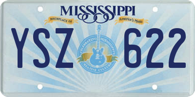 MS license plate YSZ622