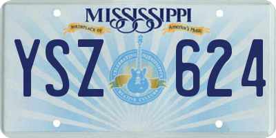 MS license plate YSZ624