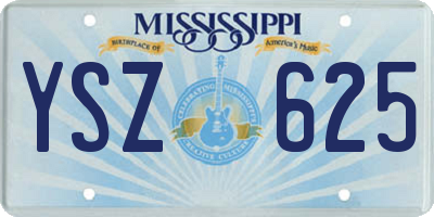 MS license plate YSZ625