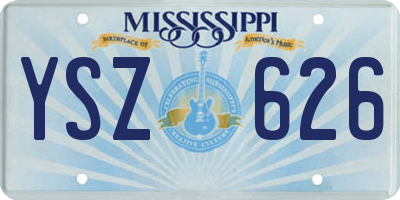 MS license plate YSZ626