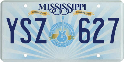 MS license plate YSZ627