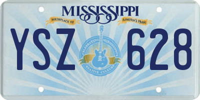 MS license plate YSZ628