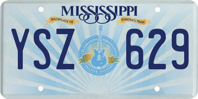 MS license plate YSZ629