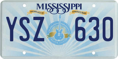 MS license plate YSZ630