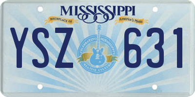 MS license plate YSZ631