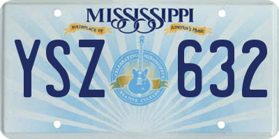 MS license plate YSZ632