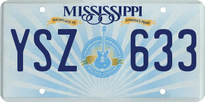 MS license plate YSZ633