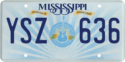 MS license plate YSZ636