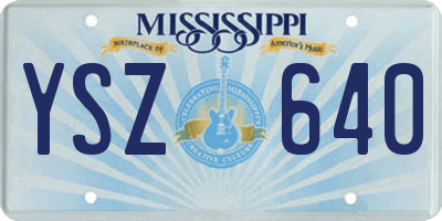 MS license plate YSZ640