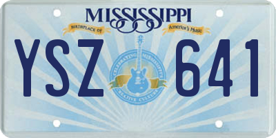 MS license plate YSZ641